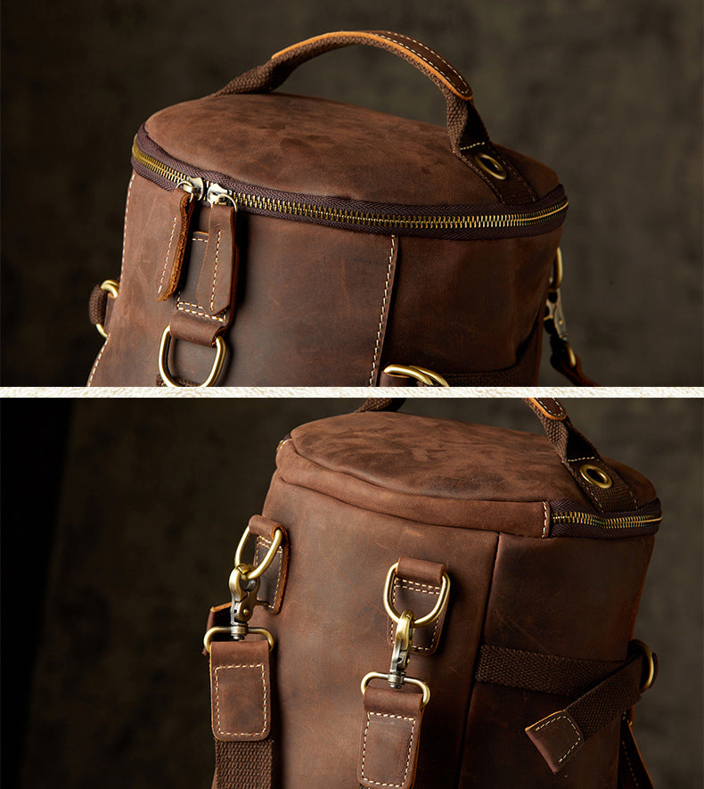 Crazy Horse Leather Bag-16*9*9inch/1.1kg