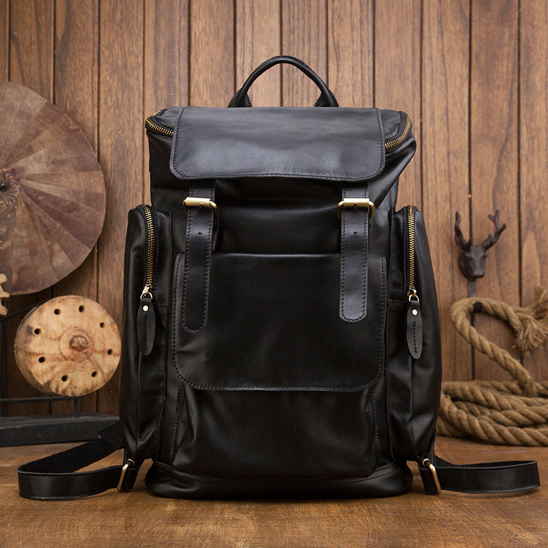 Crazy Horse Leather Backpack-16*5.5*11inch/1.4kg