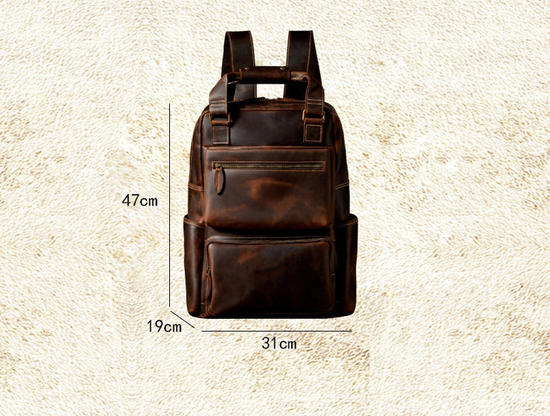 Crazy Horse Leather Bag- 18.5*7.5*12.2inch/1.1kg