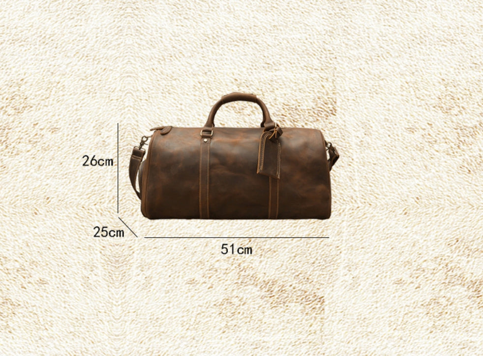 Crazy Horse Leather Messenger Bag- 21*11*10inch/1.4kg