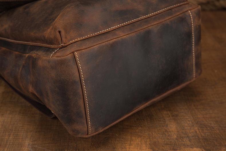 Crazy Horse Leather Bag-15*6*12 inch/1.3 kg