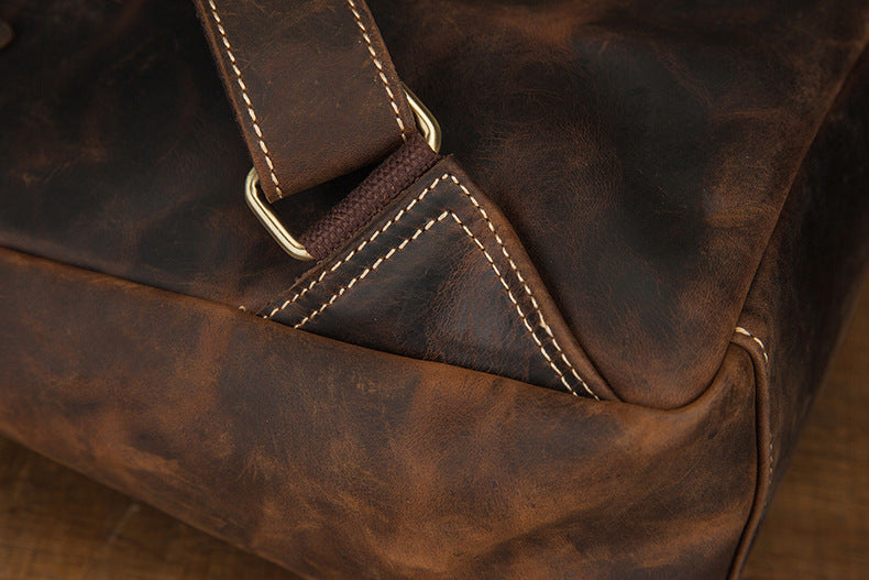 Crazy Horse Leather Bag-15*6*12 inch/1.3 kg