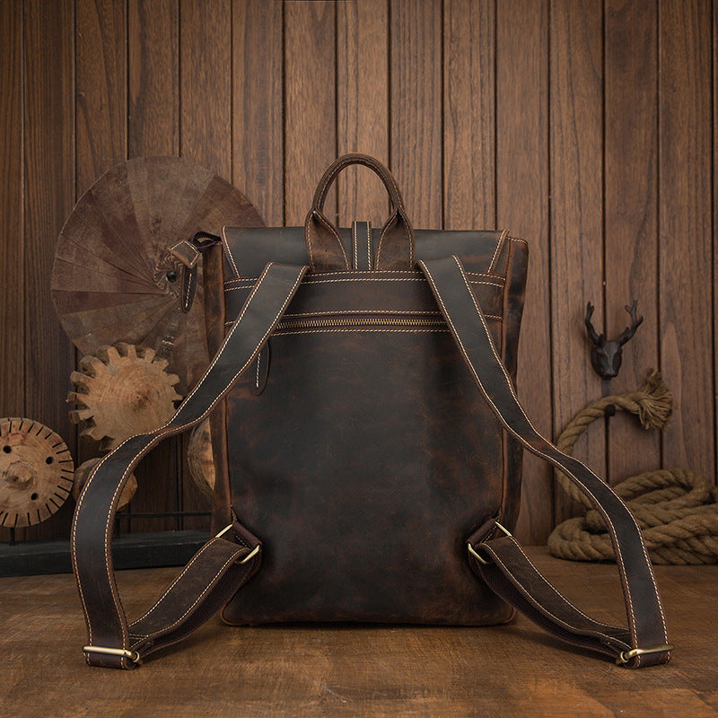 Crazy Horse Leather Bag-15*6*12 inch/1.3 kg