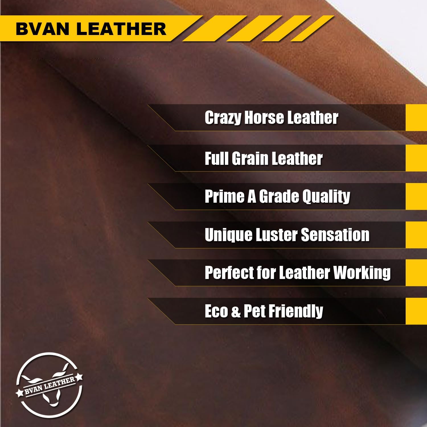 Crazy Horse Leather Sheets for Crafts, 1.8-2.0mm Thick