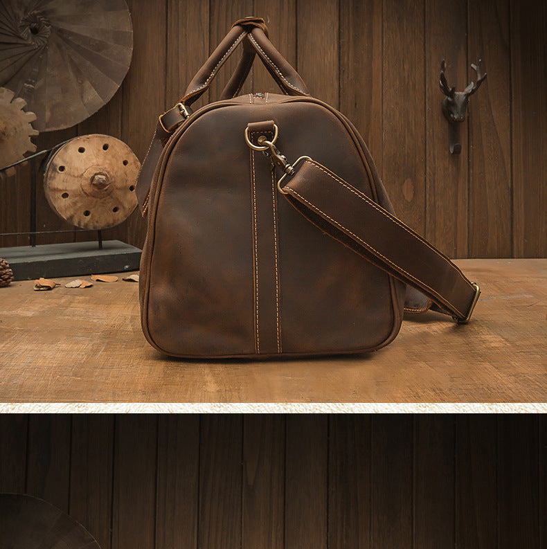 Crazy Horse Leather Messenger Bag- 21*11*10inch/1.4kg