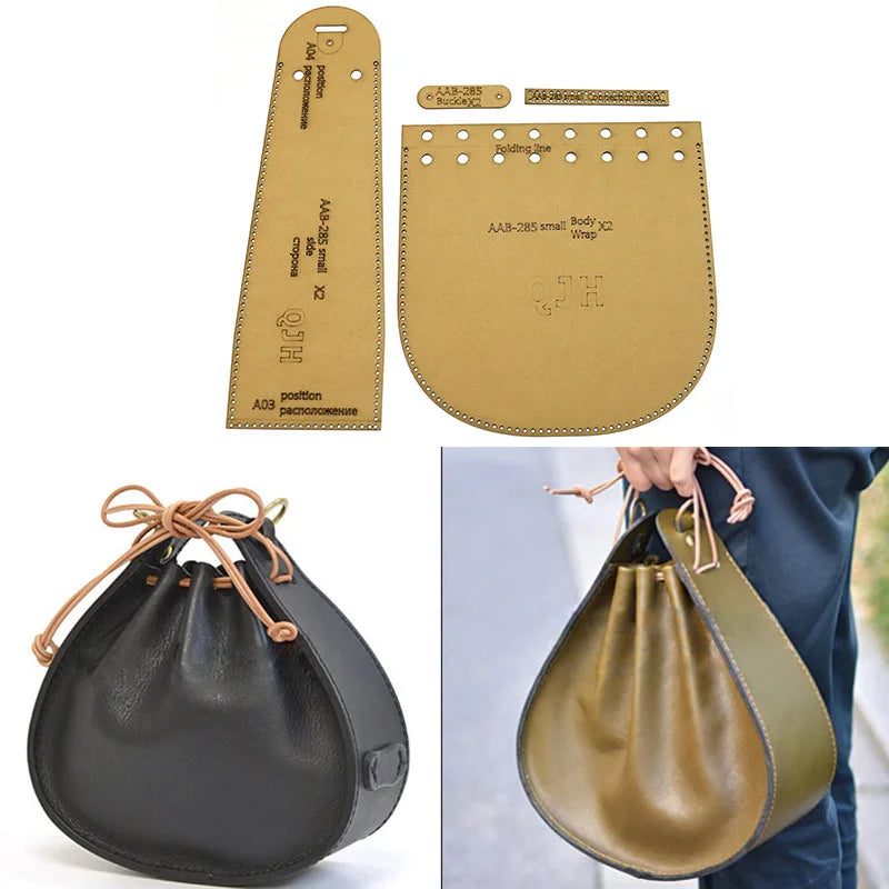 Personality Shoulder Bags Handbag Crossbody Bag Pattern Hard Kraft Paper and Acrylic DIY Template 19cm*16cm