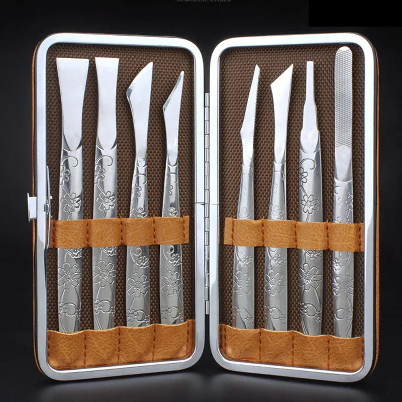 7-Piece Leather Trimming Knife Set - Stainless Steel Craft Tools for DIY Handwork