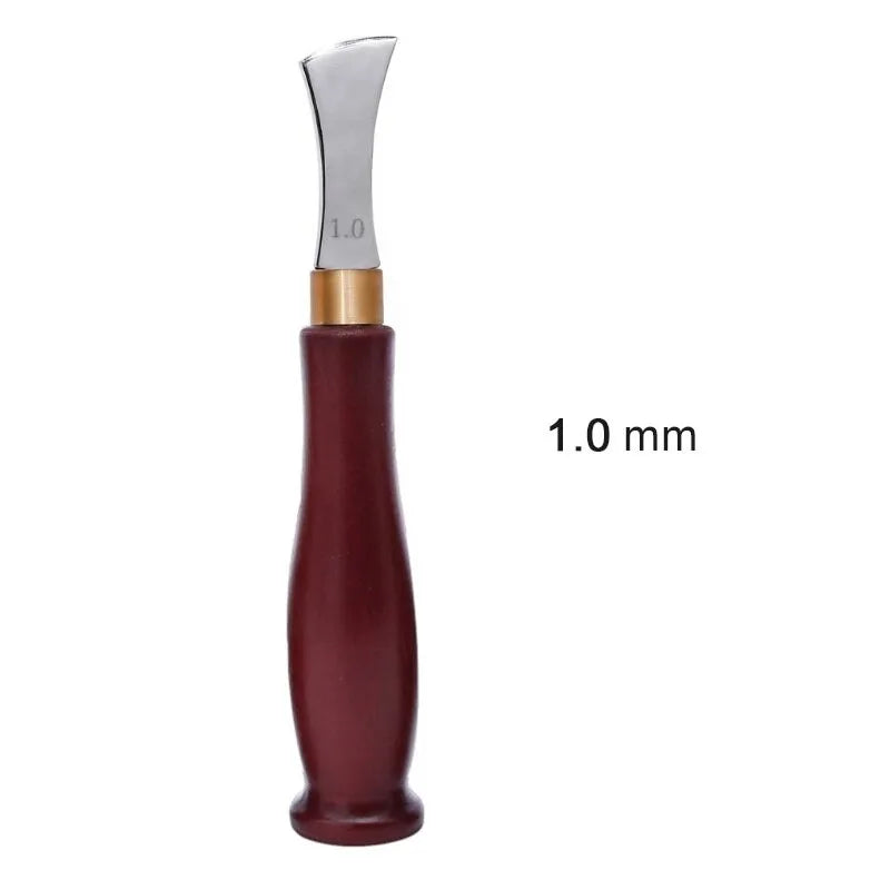 1PC Leather Edge Sector Shallow Groove Edges Pressure Line Punch Embedding Thread Leathercraft Tools